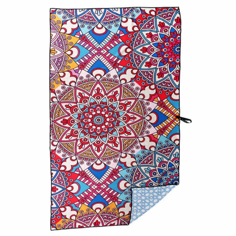 New Boho Whitley Willows Microfiber Beach Towel Reversible Medallion 35 x 70